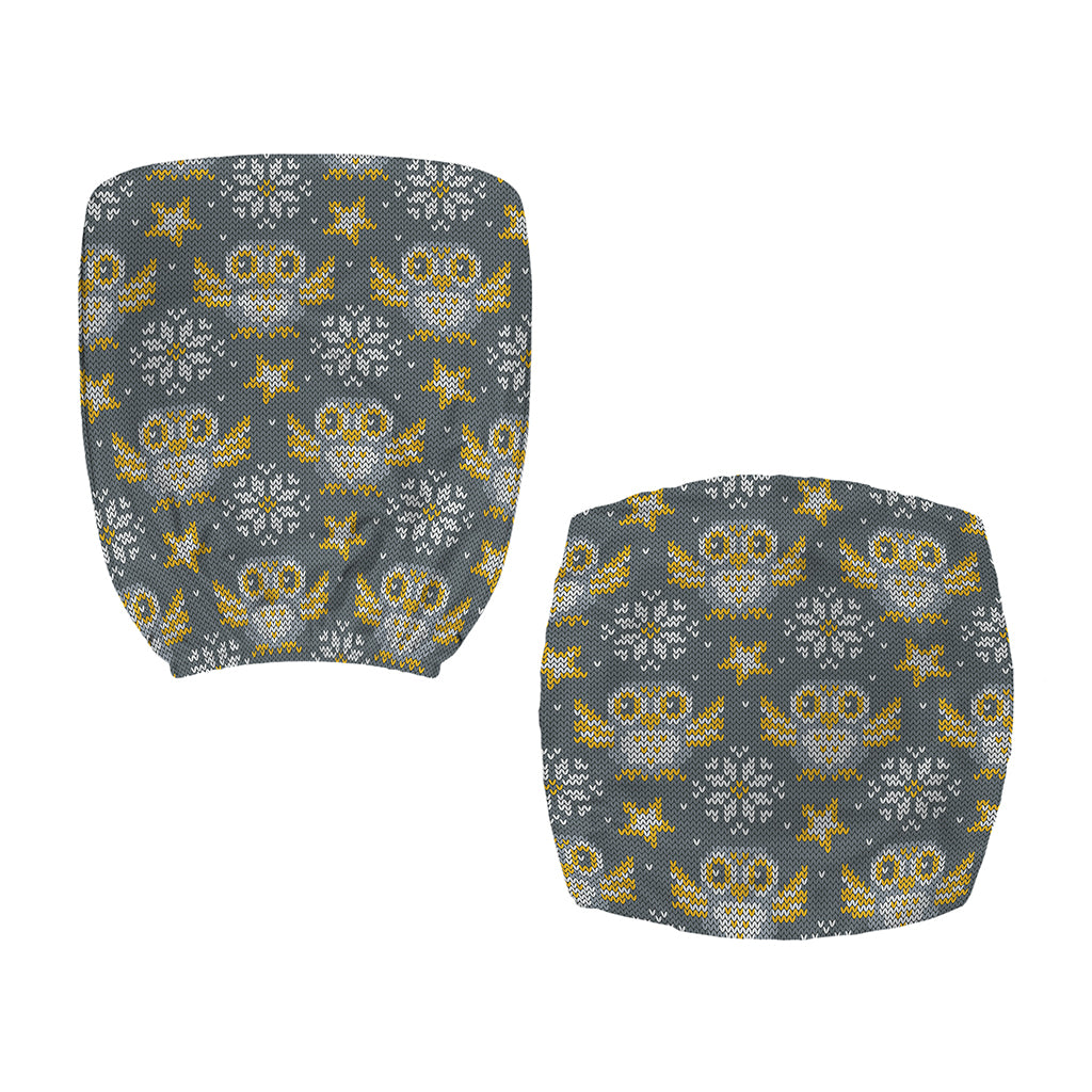 Owl Knitted Pattern Print Office Chair Cover