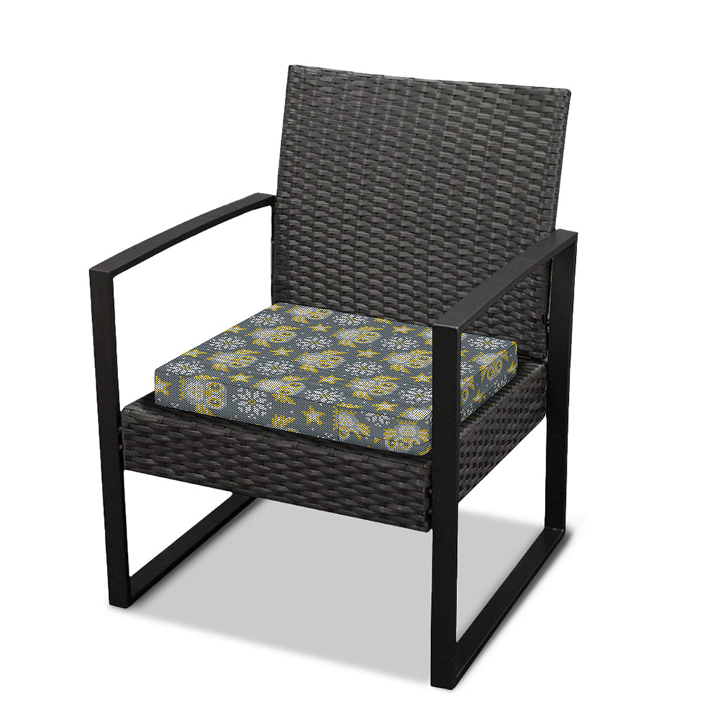 Owl Knitted Pattern Print Outdoor Seat Cushion Cover