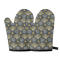 Owl Knitted Pattern Print Oven Mitts
