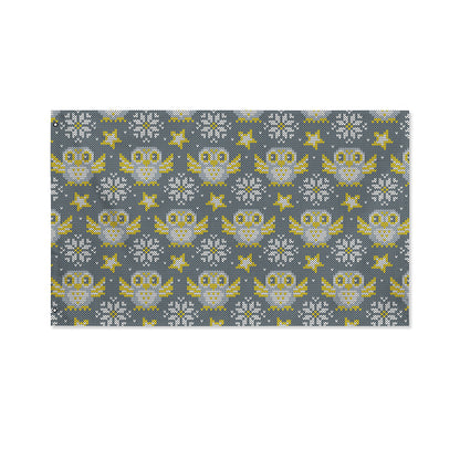 Owl Knitted Pattern Print Polyester Flag