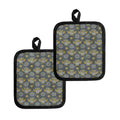 Owl Knitted Pattern Print Pot Holders