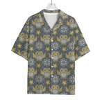 Owl Knitted Pattern Print Rayon Hawaiian Shirt