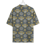 Owl Knitted Pattern Print Rayon Hawaiian Shirt