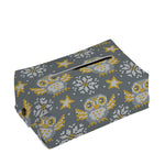 Owl Knitted Pattern Print Rectangle Tissue Box Cover