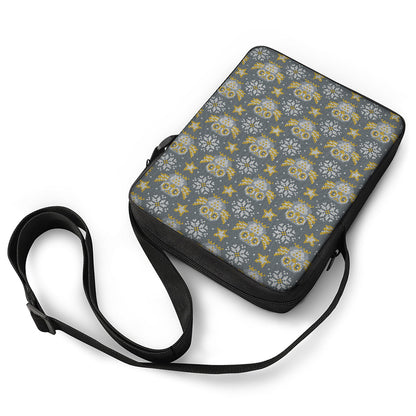 Owl Knitted Pattern Print Rectangular Crossbody Bag