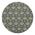 Owl Knitted Pattern Print Round Blanket