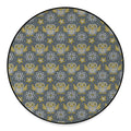 Owl Knitted Pattern Print Round Floor Mat