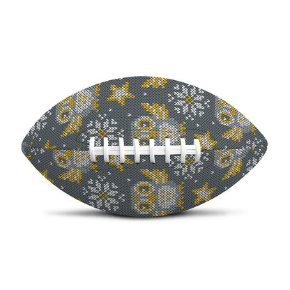 Owl Knitted Pattern Print Rugby Ball