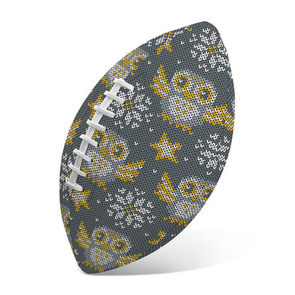 Owl Knitted Pattern Print Rugby Ball