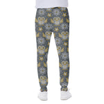 Owl Knitted Pattern Print Scuba Joggers