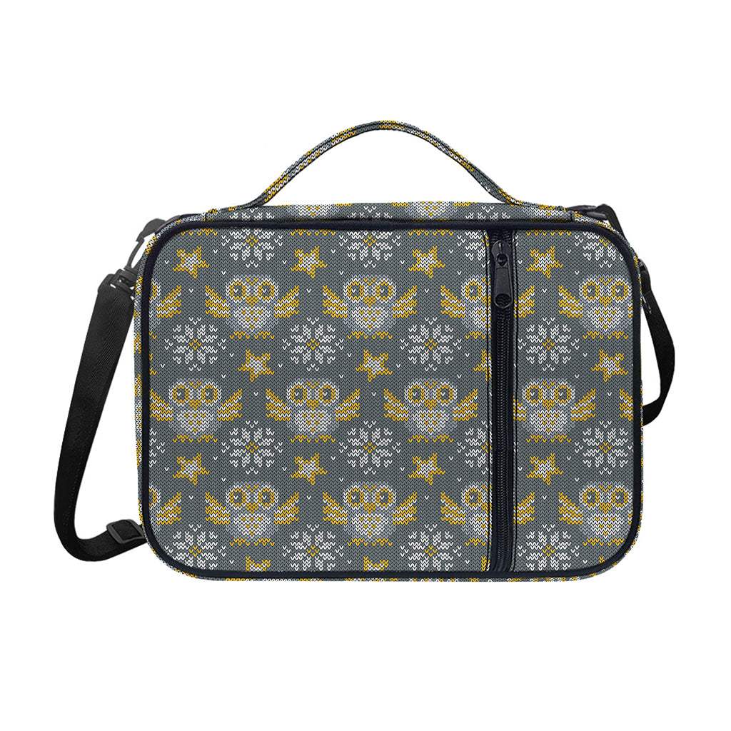 Owl Knitted Pattern Print Shoulder Strap Bible Bag