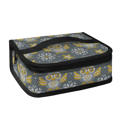 Owl Knitted Pattern Print Small Lunch Bag