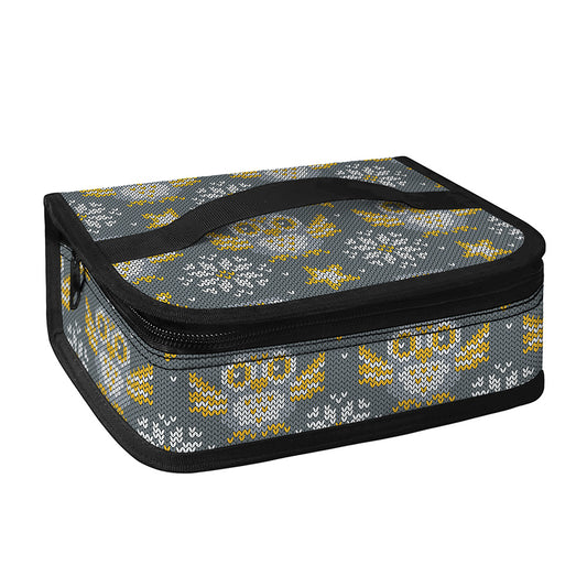 Owl Knitted Pattern Print Small Lunch Bag