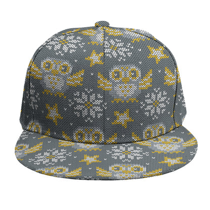 Owl Knitted Pattern Print Snapback Cap