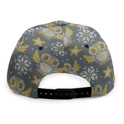 Owl Knitted Pattern Print Snapback Cap