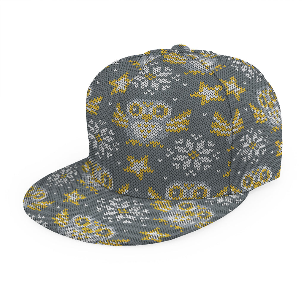 Owl Knitted Pattern Print Snapback Cap