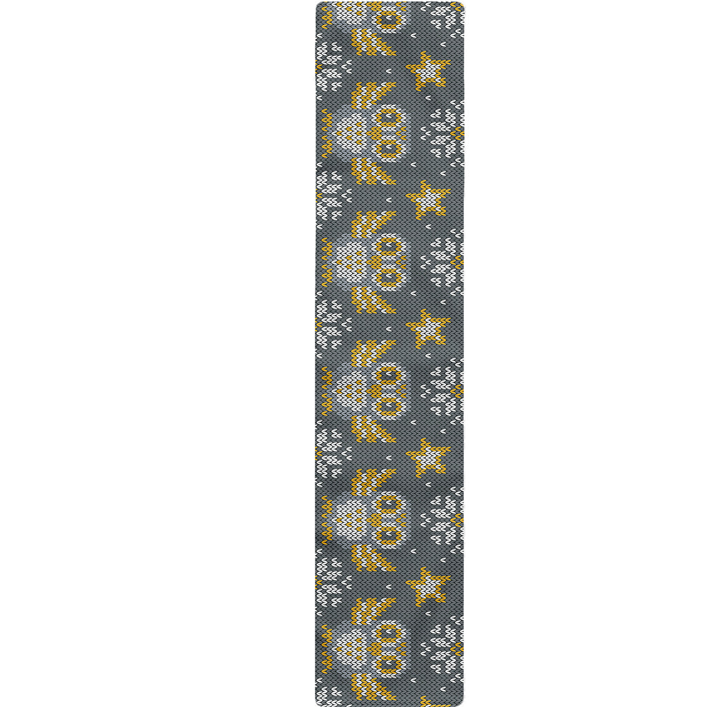 Owl Knitted Pattern Print Table Runner
