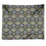 Owl Knitted Pattern Print Tapestry