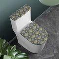 Owl Knitted Pattern Print Toilet Lid And Tank Cover Set
