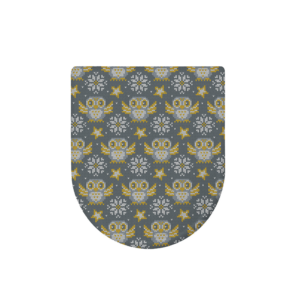 Owl Knitted Pattern Print Toilet Lid Cover