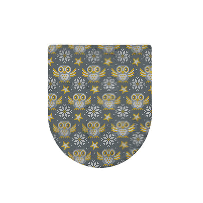Owl Knitted Pattern Print Toilet Lid Cover