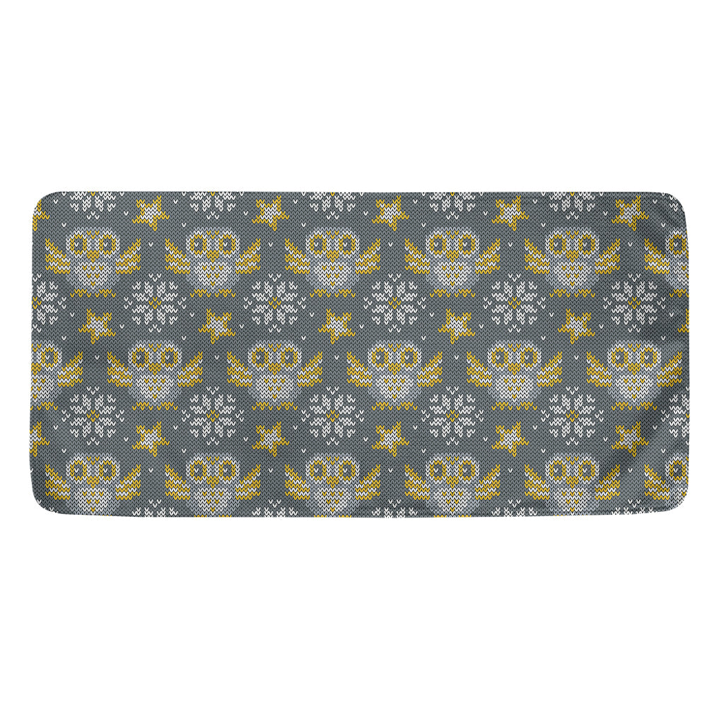 Owl Knitted Pattern Print Towel