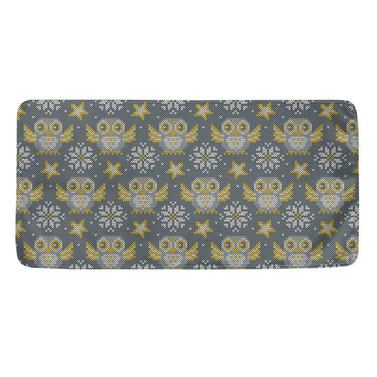 Owl Knitted Pattern Print Towel