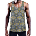 Owl Knitted Pattern Print Men's Workout Tank Top