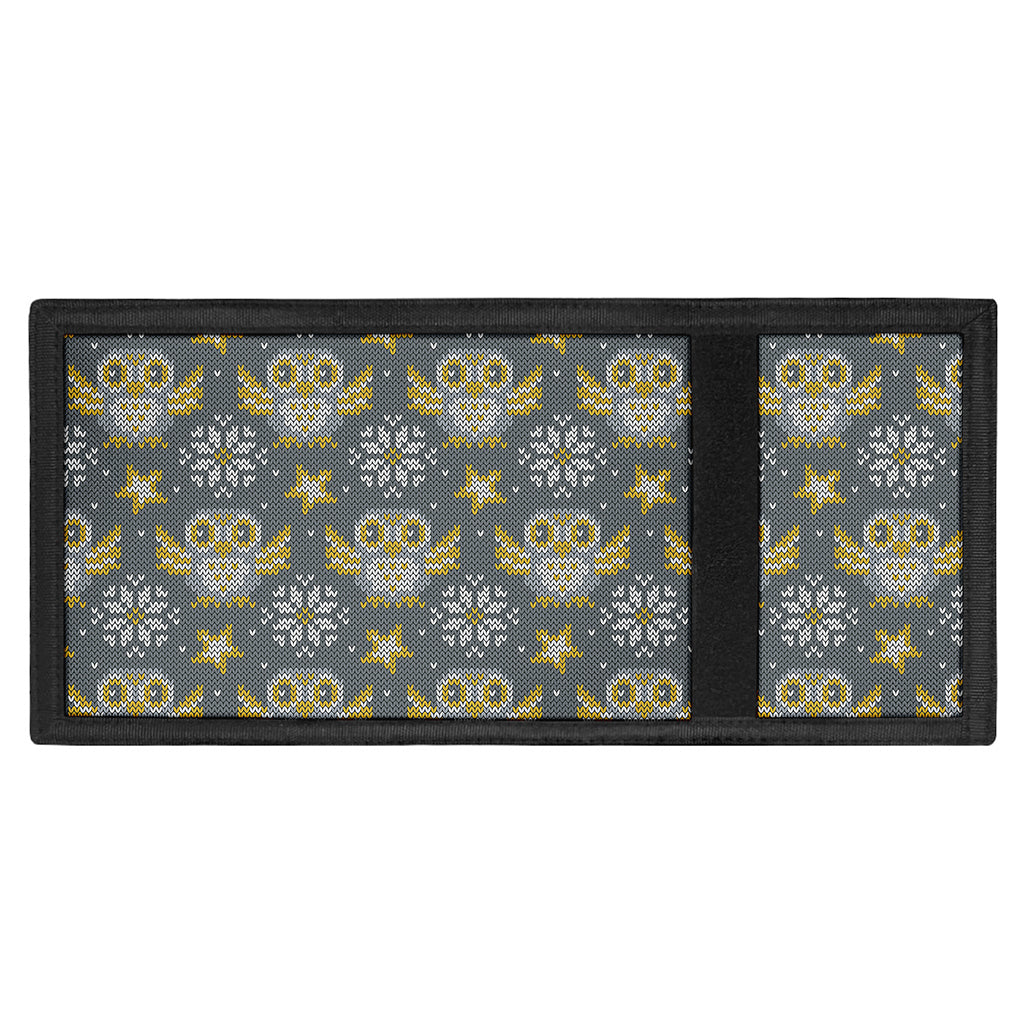 Owl Knitted Pattern Print Trifold Wallet