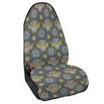 Owl Knitted Pattern Print Waterproof Car Seat Cover