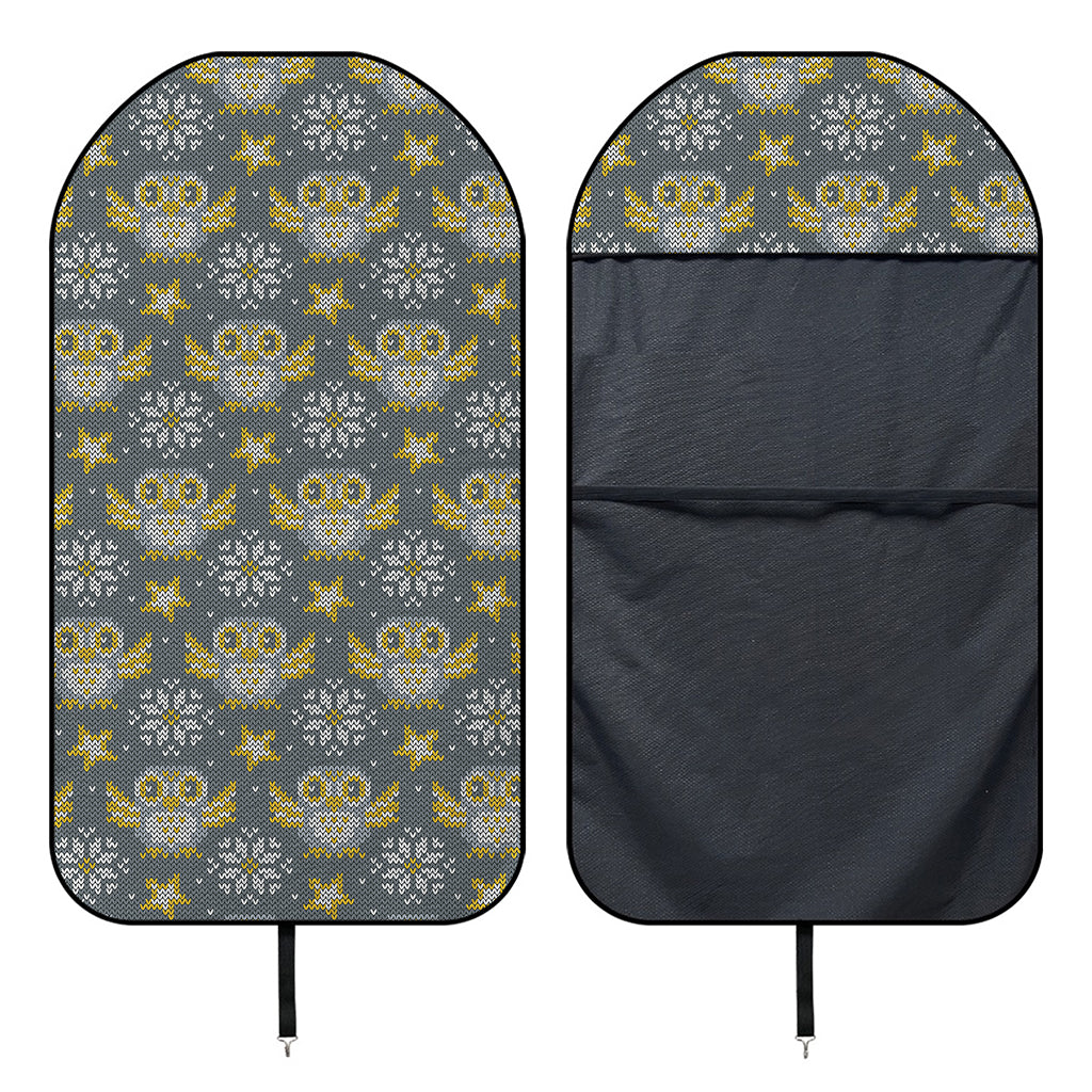 Owl Knitted Pattern Print Waterproof Car Seat Cover