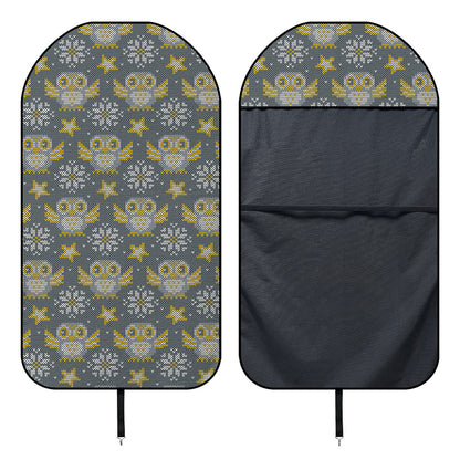Owl Knitted Pattern Print Waterproof Car Seat Cover
