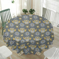 Owl Knitted Pattern Print Waterproof Round Tablecloth