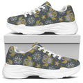 Owl Knitted Pattern Print White Chunky Shoes