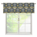 Owl Knitted Pattern Print Window Valance