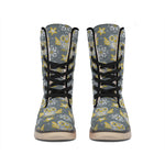 Owl Knitted Pattern Print Winter Boots