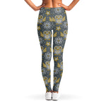 Owl Knitted Pattern Print Women's Leggings