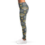 Owl Knitted Pattern Print Women's Leggings