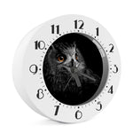 Owl Portrait Print Alarm Clock