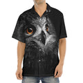Owl Portrait Print Aloha Shirt