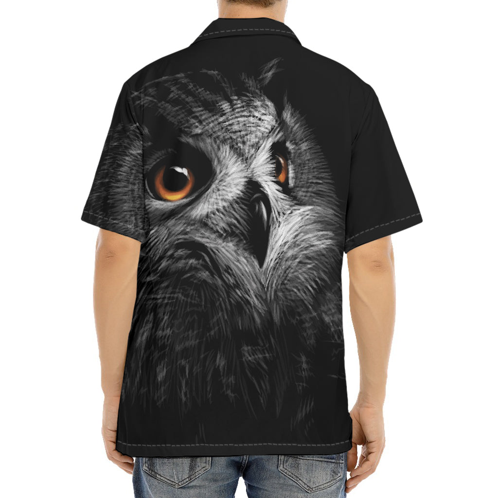 Owl Portrait Print Aloha Shirt