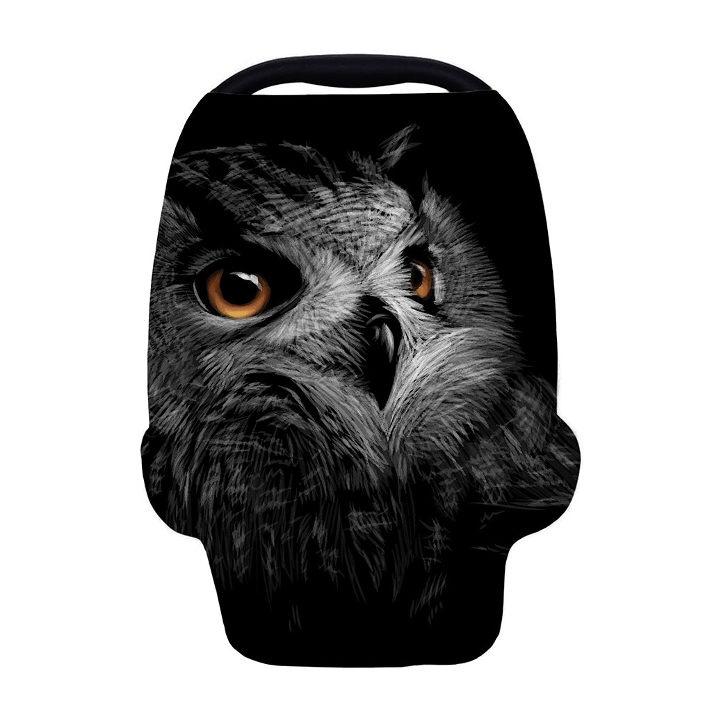 Owl Portrait Print Baby Seat Cover