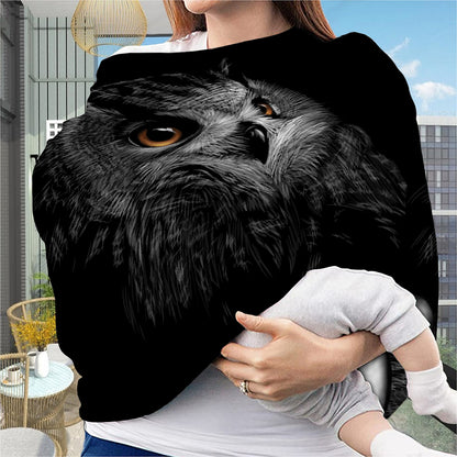 Owl Portrait Print Baby Seat Cover