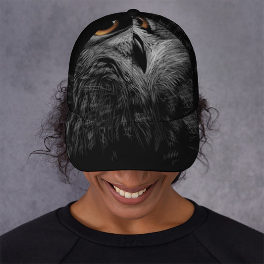 Owl Portrait Print Baseball Cap