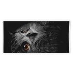 Owl Portrait Print Beach Towel