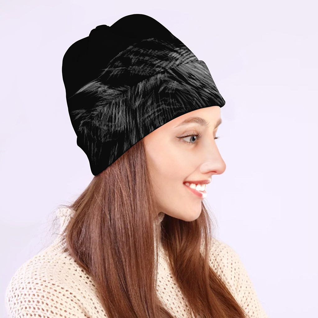 Owl Portrait Print Beanie