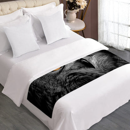 Owl Portrait Print Bed Runner