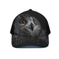 Owl Portrait Print Black Mesh Trucker Hat