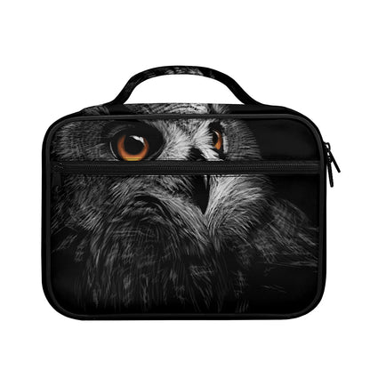 Owl Portrait Print Briefcase Bible Bag