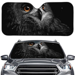 Owl Portrait Print Car Windshield Sun Shade